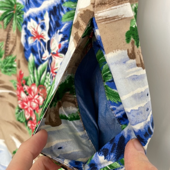 Talbots sleeveless beach print dress with pockets! Like new. - Picture 4 of 11